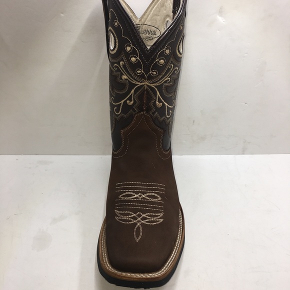 Women’s Rodeo SquareToe Brown Boot Bota Rodeo Dama - Picture 3 of 8